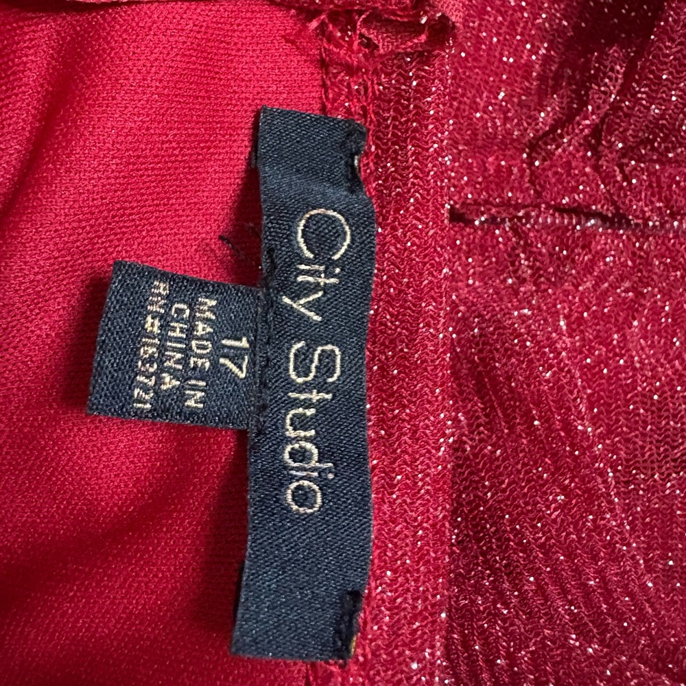 Red Sparkle City Studio Dress: Good for formals